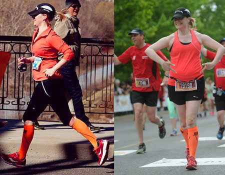 collage of Lauren Simmons - captain of a team for Nellie's in the Scotia Toronto Marathon